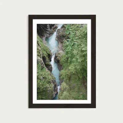 Bombinate.com Hiking in the Mountains Art Print Black Frame