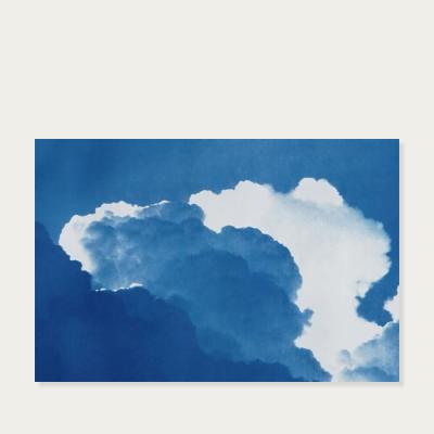 Bombinate.com Yves Klein Clouds Limited Edition Handmade Cyanotype Art Print