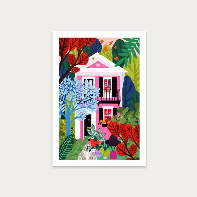Bombinate.com House In The Woods Art Print Unframed