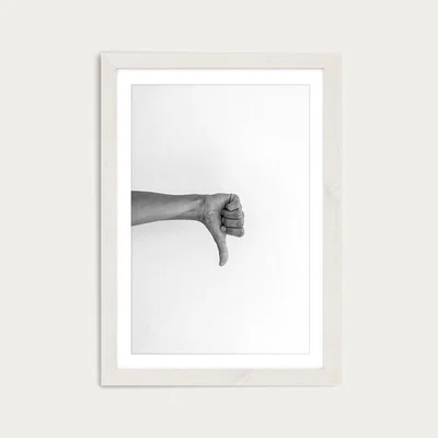 Bombinate.com Hands 2 – Flop Art Print White Frame