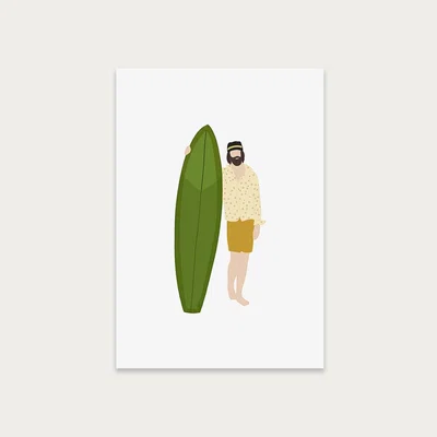 Bombinate.com Gyspy Surfer Art Print Unframed