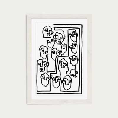 Bombinate.com Face Book VI Art Print White Frame