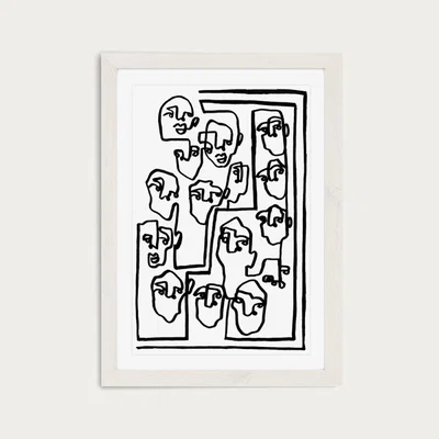 Bombinate.com Face Book VI Art Print White Frame