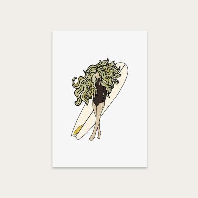 Bombinate.com Siren Surfer Art Print Unframed