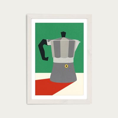Bombinate.com Espresso Italiano Art Print White Frame