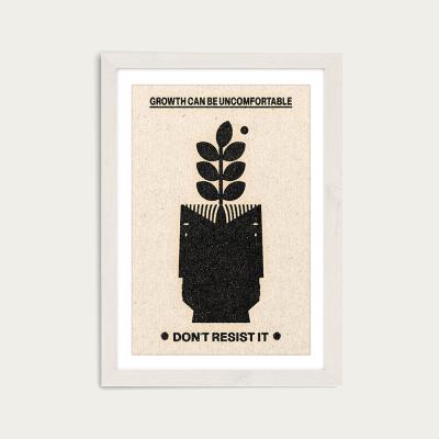 Bombinate.com Growth can be Uncomfortable Art Print White Frame