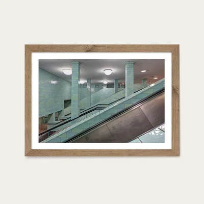 Bombinate.com Alexanderplatz Art Print Oak Frame