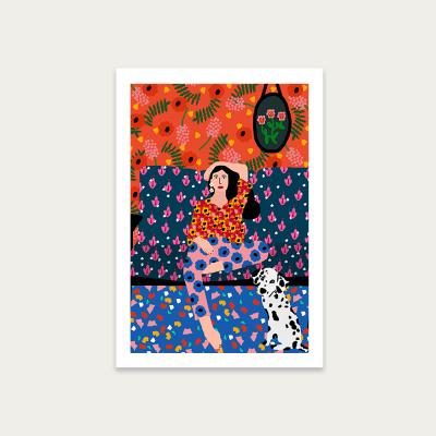 Bombinate.com Girl on the Sofa Art Print Unframed