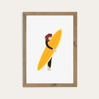 Bombinate.com Golden Art Print Oak Frame