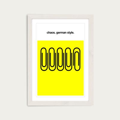 Bombinate.com German Chaos Art Print White Frame