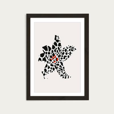Bombinate.com Zebra Blossom Art Print Black Frame