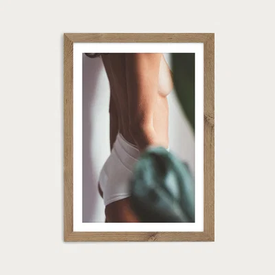 Bombinate.com Ficus Lyrata 3 Art Print Oak Frame