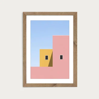 Bombinate.com Faceade Art Print Oak Frame
