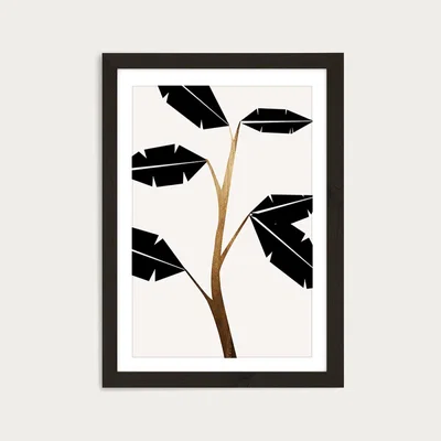 Bombinate.com Banana Tree Art Print Black Frame