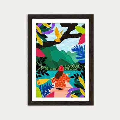 Bombinate.com Exploring Nature Art Print Black Frame