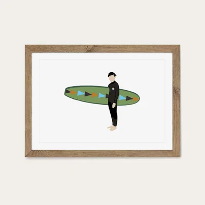 Bombinate.com Legends Art Print Oak Frame