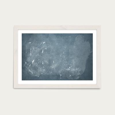 Bombinate.com Minimal Abstract Blue 04 Art Print White Frame