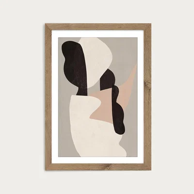 Bombinate.com Interact No 1 Art Print Oak Frame