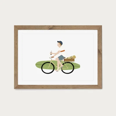 Bombinate.com On Island Time Art Print Oak Frame
