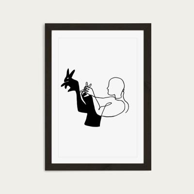 Bombinate.com Shadowplay Art Print Black Frame