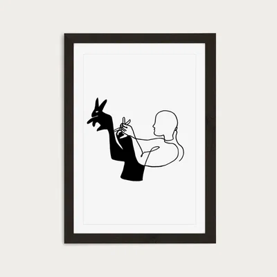 Bombinate.com Shadowplay Art Print Black Frame