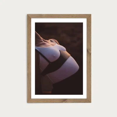 Bombinate.com Desert Dance III Art Print Oak Frame