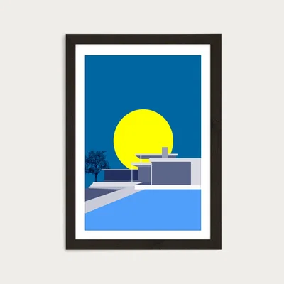Bombinate.com Minimal House No.2 Art Print Black Frame