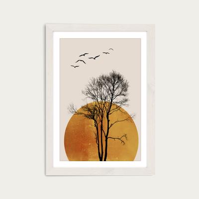 Bombinate.com Winter Sunrise Dark Art Print White Frame