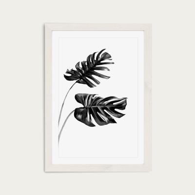Bombinate.com Monstera Black and White 4 Art Print White Frame