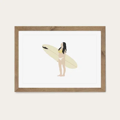 Bombinate.com Sky Art Print Oak Frame