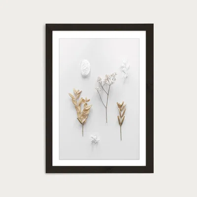 Bombinate.com Stones & Branches III Art Print Black Frame