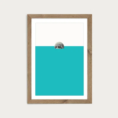 Bombinate.com Submerged Art Print Oak Frame