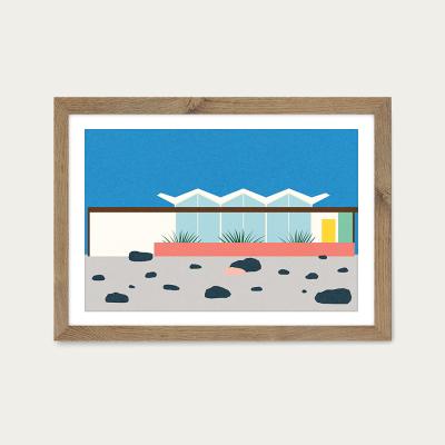 Bombinate.com Wexler Barlow House Art Print Oak Frame