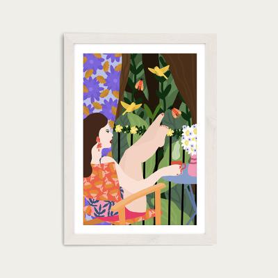 Bombinate.com Waiting for The Summer to Come Art Print White Frame