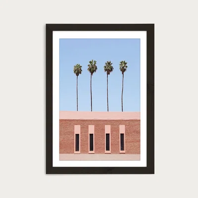 Bombinate.com Palm Tree Factory Art Print Black Frame