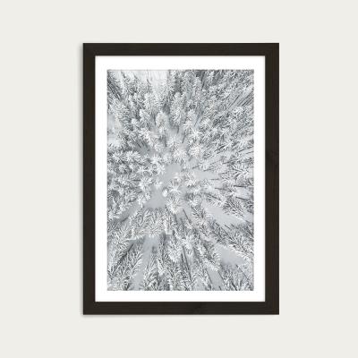 Bombinate.com Snowy Forests Art Print Black Frame
