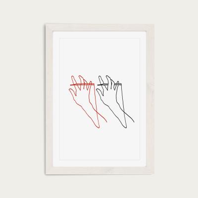Bombinate.com Hands Art Print White Frame