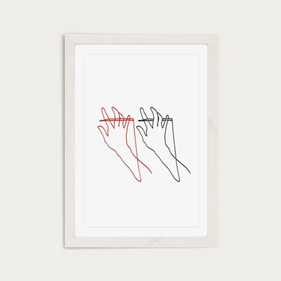 Bombinate.com Hands Art Print White Frame