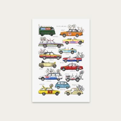 Bombinate.com Unframed Race Support Vehicles Art Print