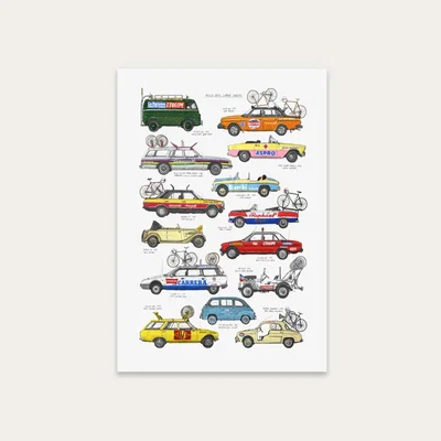 Bombinate.com Unframed Race Support Vehicles Art Print