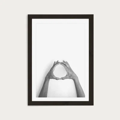Bombinate.com Hands 1 – No Planet B – Let's Protect Our Earth Art Print Black Frame