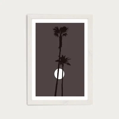 Bombinate.com Paradiso Grey Art Print White Frame
