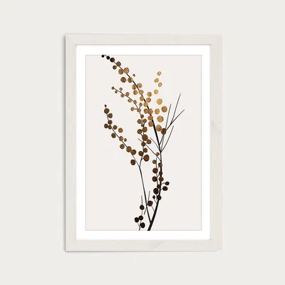Bombinate.com Golden Brench 2 Art Print White Frame