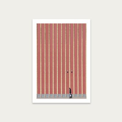 Bombinate.com Striped Walker Art Print Unframed