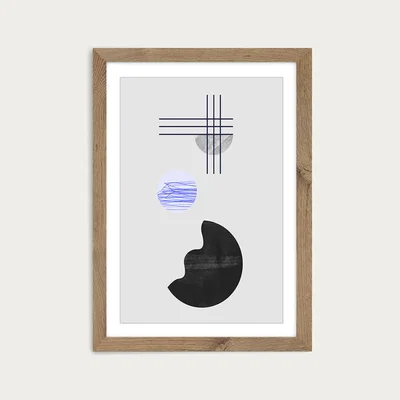 Bombinate.com Element Art Print Oak Frame