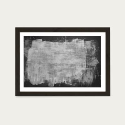 Bombinate.com Minimal Abstract Black and White 07 Art Print Black Frame