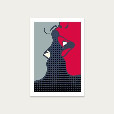 Bombinate.com The Kiss Art Print Unframed