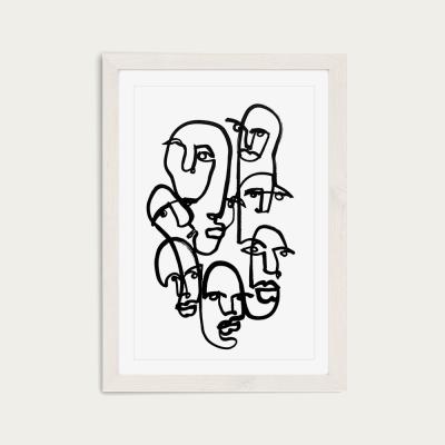 Bombinate.com Face Merge II Art Print White Frame