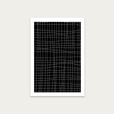 Bombinate.com Grid Black Art Print Unframed