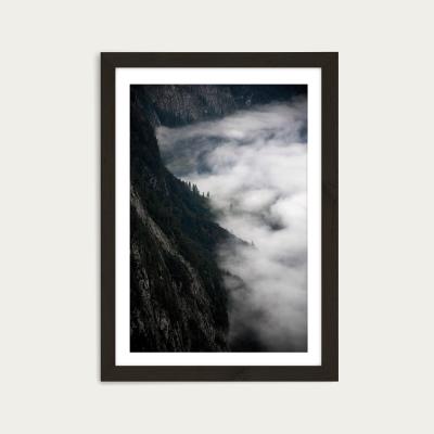 Bombinate.com Fantastic Foggy Morning in The Mountains Art Print Black Frame